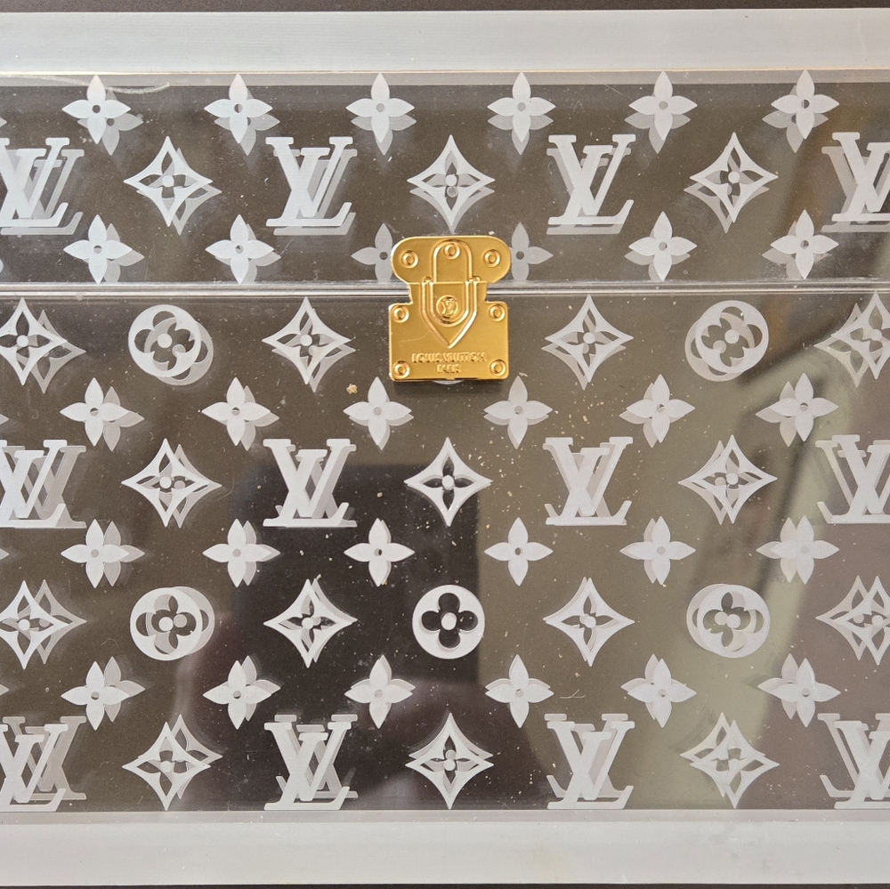 Louis Vuitton Clear Monogram Box with Gold Clasp